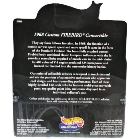 99 Hot Wheels Grn 68 Firebird | Best Hot Wheels Store